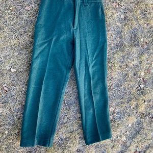 Forest Green Thick Wool Pants